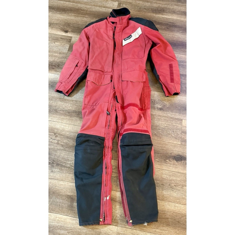 Aerostitch Roadcrafter One piece Motorcycle Armor Suit Size 42 S Red EUC!